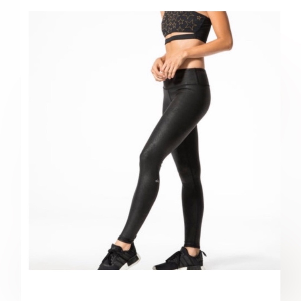 ALO Yoga Faux Leather Airbrush High Waist Legging